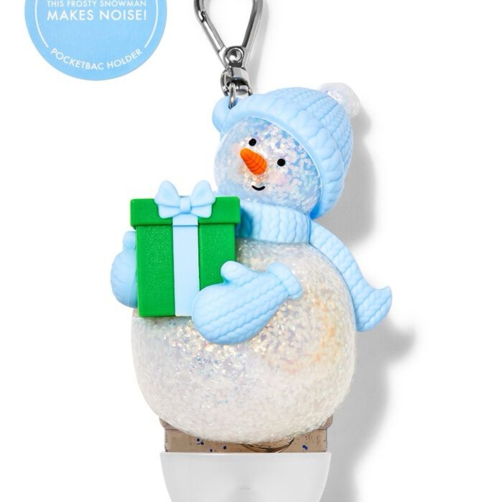 Adorable Snowman Keychain Sanitizer Holder with Gift